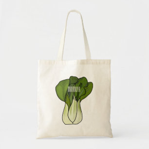 Bok choy cartoon illustratie tote bag