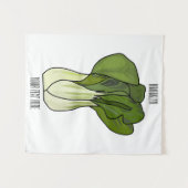 Bok choy cartoon illustratie wandkleed (Voorkant (horizontaal))