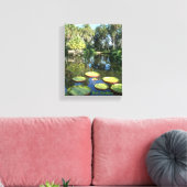 Bok Tower Gardens Florida Giant Water Lily Pads Canvas Afdruk (Insitu (Woonkamer))