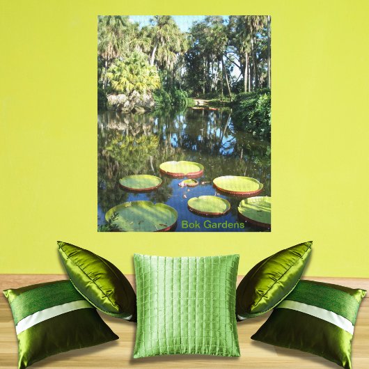 Bok Tower Gardens Florida Giant Water Lily Pads Canvas Afdruk