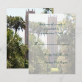 Bok Tower Wedding RSVP Personnalisé (Devant / Derrière)