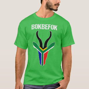 Bokbefok South African Rugby Bokke South Africa Fl T-shirt