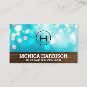 Boke-achtergrond Houten paneel Visitekaartje