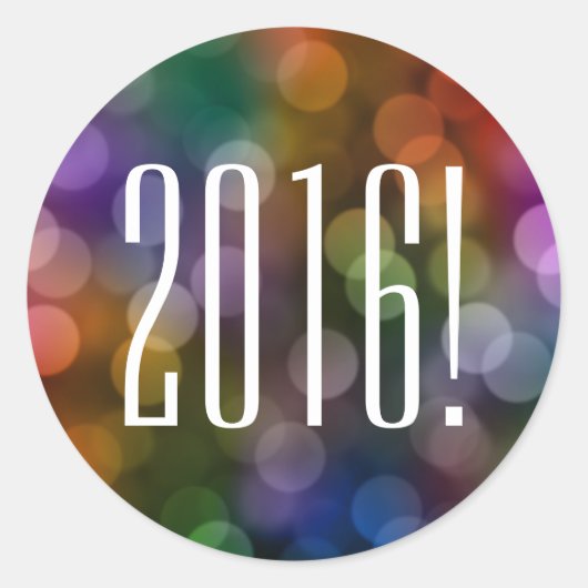 Bokeh 2016 ronde sticker (Voorkant)