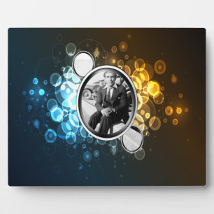 Bokeh 3 ingelijste Abstracte kunstplaquette Fotoplaat