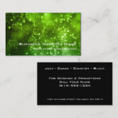 Bokeh 9 (musique ou le DJ) cartes de visite (Devant / Derrière)