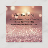 Bokeh Beauty Salon Make-up Artiest Lash Extensions Vierkante Visitekaartje (Achterkant)