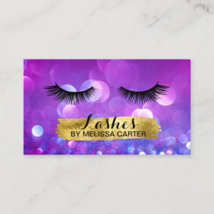 Bokeh Beauty Salon Make-up Artiest Lash Extensions Visitekaartje