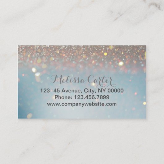 Bokeh Beauty Salon Make-up Artiest Lash Extensions Visitekaartje (Achterkant)