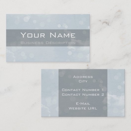 Bokeh Carte de visite (Devant / Derrière)