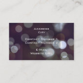 Bokeh Carte de visite (Dos)