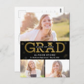 Bokeh Collage EDITABLE COLOR Afstuderen Briefkaart (Voorkant / Achterkant)