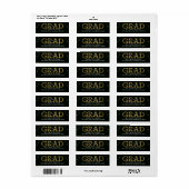 Bokeh Collage Editable Color Afstuderen Label (Full Sheet)