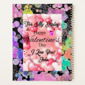 Bokeh coloré Momogramme Abstrait Saint-Valentin (Dos)