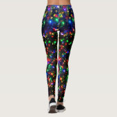 Bokeh Colorful Lights Festive Fun kerstlampjes Leggings (Achterkant)