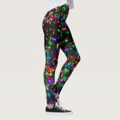 Bokeh Colorful Lights Festive Fun kerstlampjes Leggings (Rechts)
