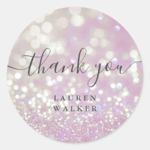 bokeh crystal glitter monogram dank u Sticker