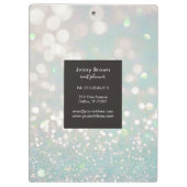 bokeh crystal glitter pastel monogram Klembord (Achterkant)