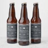 Bokeh | De datum opslaan | Bierlabel | Zilver Bier Etiket (Flessen)