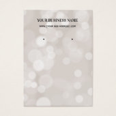 Bokeh Earring Display Card Visitekaartje (Voorkant)