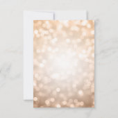 Bokeh en cuivre éclaire un mariage élégant RSVP (Dos)