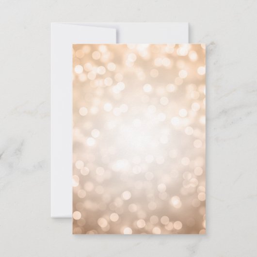 Bokeh en cuivre éclaire un mariage élégant RSVP (Dos)