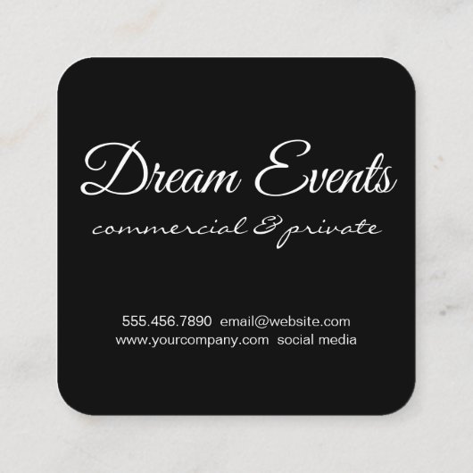 Bokeh en Mandala Vierkante Visitekaartje (Achterkant)