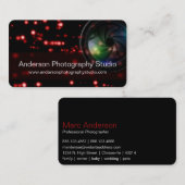 Bokeh et carte de visite D16 de photographe de (Devant / Derrière)