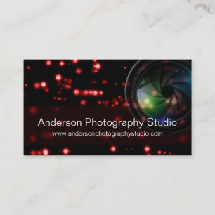 Bokeh et carte de visite D16 de photographe de