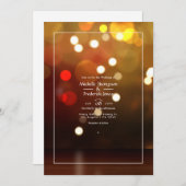 Bokeh Faire-part de mariage (Devant / Derrière)