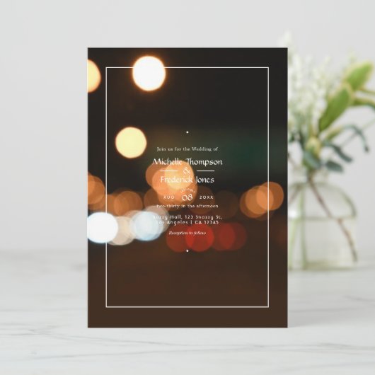 Bokeh Faire-part de mariage (Debout devant)