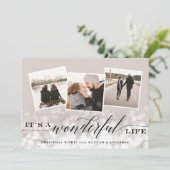 Bokeh Flare | Carte de collage photo de vacances (Debout devant)