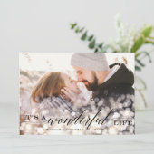 Bokeh Flare | Carte photo de vacances (Debout devant)