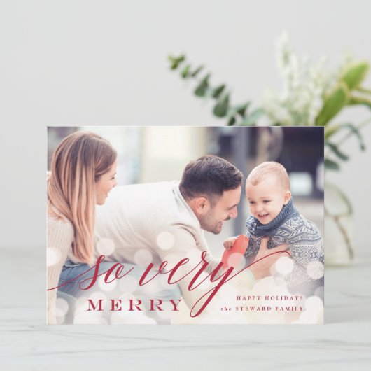 Bokeh Flare | Kerstkaart (Staand voorkant)