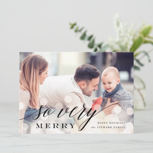 Bokeh Flare | Kerstkaart (Staand voorkant)