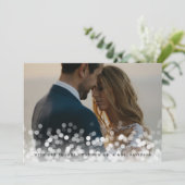 Bokeh Flare Trouwfoto Dank u kaart (Staand voorkant)