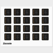 Bokeh Glam All Black & Gold Chic Favor Stickers (Vel)