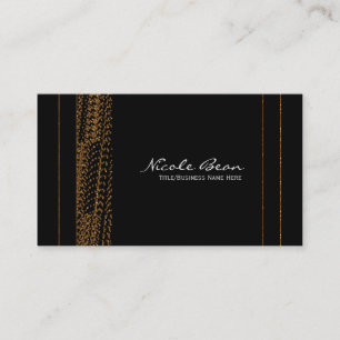 Bokeh Glam Black en Gold Chic-Visitekaartjes Visitekaartje