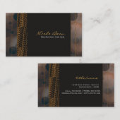 Bokeh Glam Brown Beige & Gold Chic Cartes de visit (Devant / Derrière)