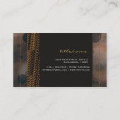 Bokeh Glam Brown Beige & Gold Chic Cartes de visit (Dos)