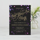 Bokeh Glam Nouvel An's Eve Party Invitation (Debout devant)