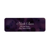 Bokeh Glam Paarse en Gold Adresetiketten Etiket (Voorkant)