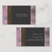Bokeh Glam rose Grey & Gold Chic Cartes de visite (Devant / Derrière)