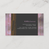 Bokeh Glam rose Grey & Gold Chic Cartes de visite (Dos)