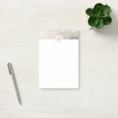 bokeh gold iridescent glitter monogram post-it® notes (Kantoor)