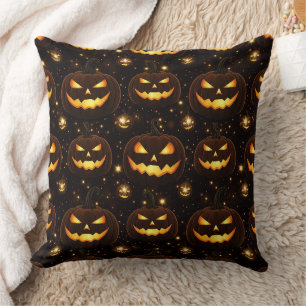 Bokeh Halloween Glowende Jack-O’ Lantern (3) Kussen