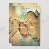 Bokeh Hearts bruiloft uitnodigingen (Voorkant / Achterkant)