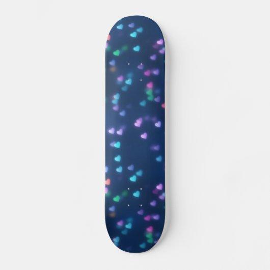 Bokeh Hearts Skateboard (Voorkant)