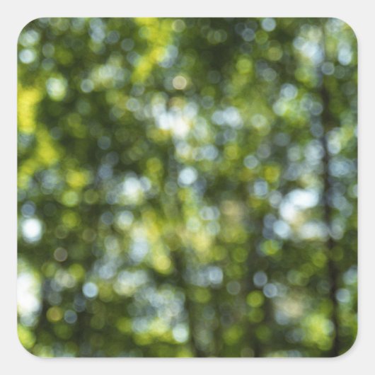 Bokeh in het voorjaar vierkante sticker (Voorkant)