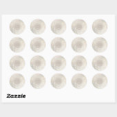 bokeh iridescent glitter monogram ronde sticker (Vel)